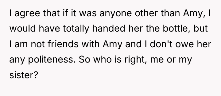 I agree that if it was anyone other than Amy,...