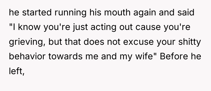 he started running his mouth again and said "I know...