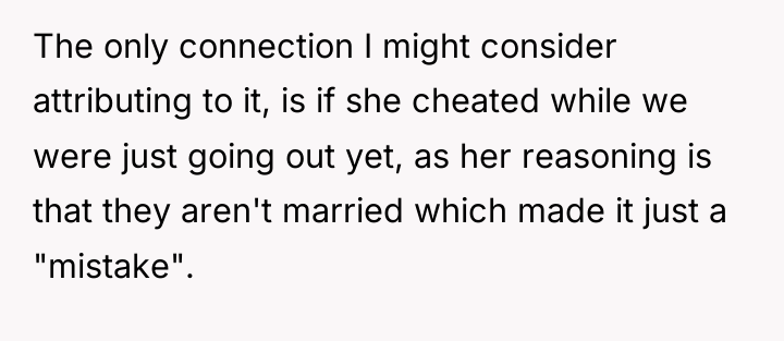 The only connection I might consider attributing to it, is...