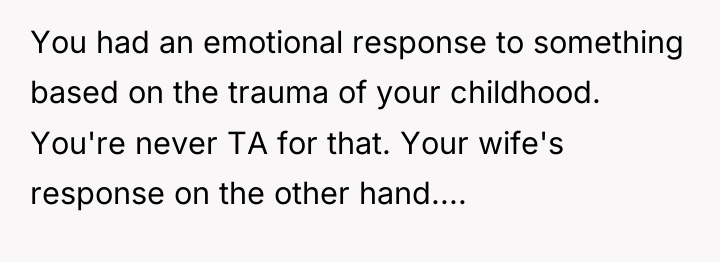 You had an emotional response to something based on the...