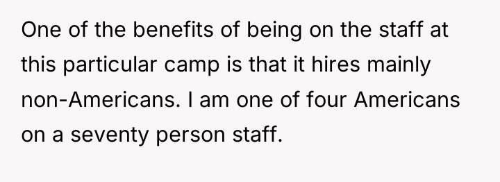 One of the benefits of being on the staff at...