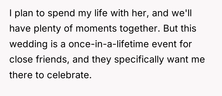 I plan to spend my life with her, and we'll...