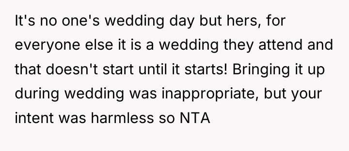It's no one's wedding day but hers, for everyone else...