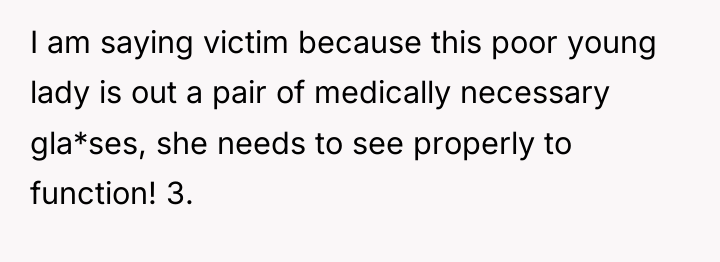 I am saying victim because this poor young lady is...