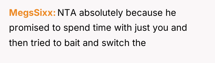 MegsSixx NTA absolutely because he promised to spend time with...