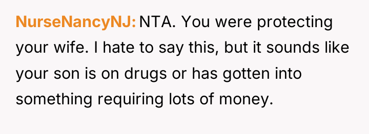 NurseNancyNJ NTA. You were protecting your wife. I hate to...