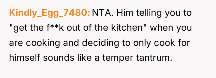 Kindly_Egg_7480 NTA. Him telling you to "get the f**k out...