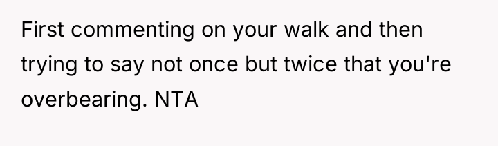First commenting on your walk and then trying to say...