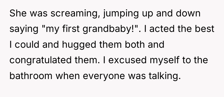 She was screaming, jumping up and down saying "my first...