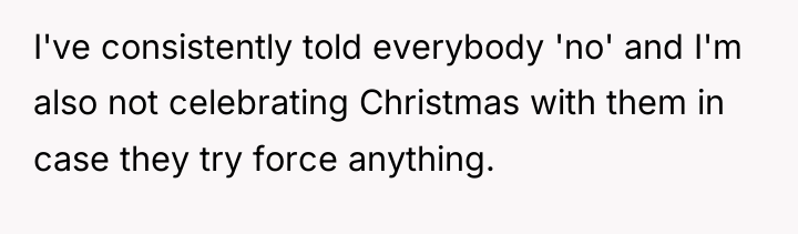 I've consistently told everybody 'no' and I'm also not celebrating...