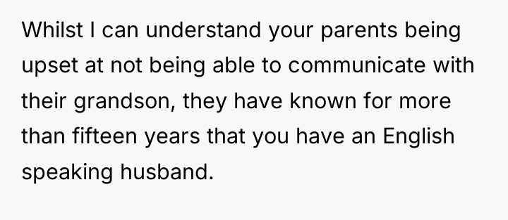 Whilst I can understand your parents being upset at not...