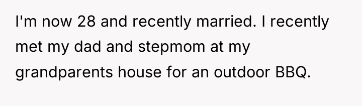 I'm now 28 and recently married. I recently met my...