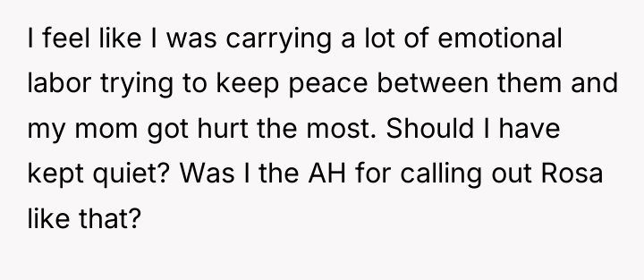 I feel like I was carrying a lot of emotional...