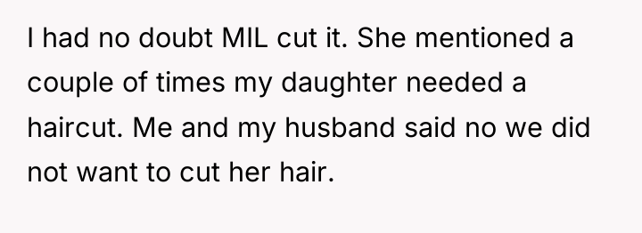 I had no doubt MIL cut it. She mentioned a...