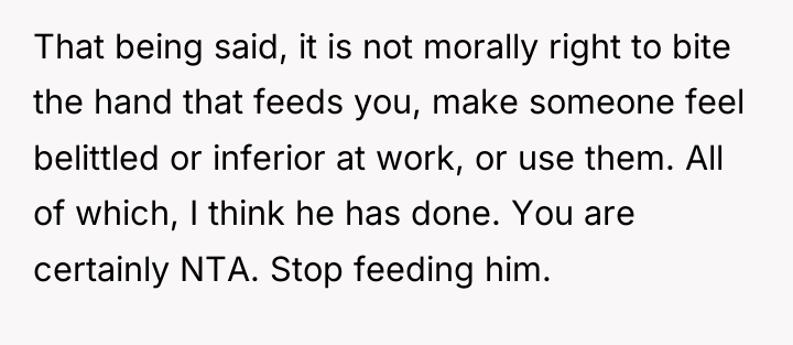 That being said, it is not morally right to bite...