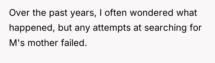 Over the past years, I often wondered what happened, but...