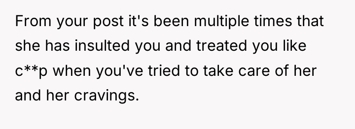 From your post it's been multiple times that she has...
