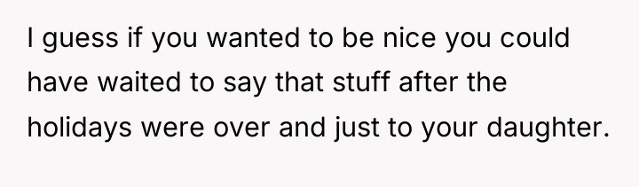 I guess if you wanted to be nice you could...