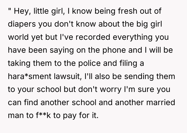 " Hey, little girl, I know being fresh out of...