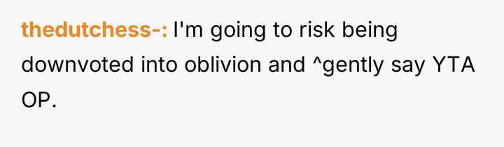 thedutchess- I'm going to risk being downvoted into oblivion and...