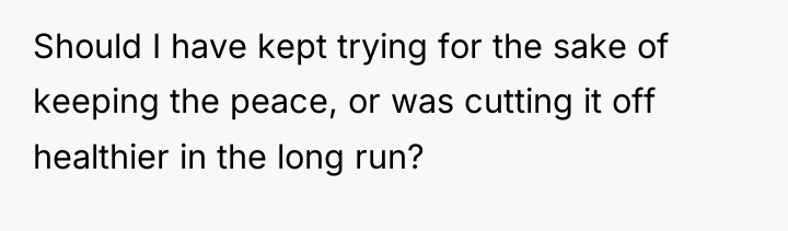 Should I have kept trying for the sake of keeping...