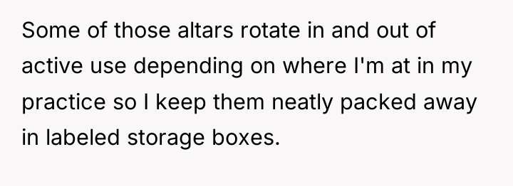 Some of those altars rotate in and out of active...
