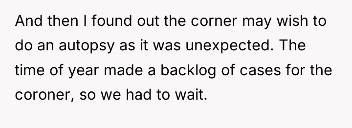 And then I found out the corner may wish to...