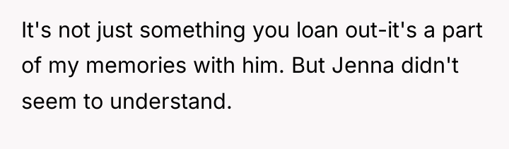 It's not just something you loan out-it's a part of...