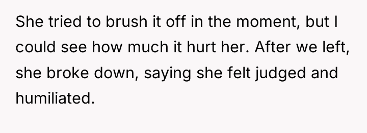 She tried to brush it off in the moment, but...