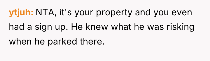 ytjuh NTA, it's your property and you even had a...