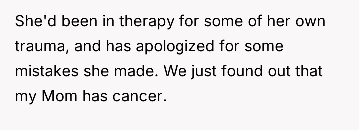 She'd been in therapy for some of her own trauma,...