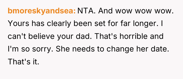 bmoreskyandsea NTA. And wow wow wow. Yours has clearly been...