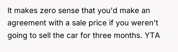 It makes zero sense that you'd make an agreement with...