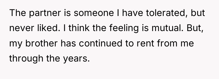 The partner is someone I have tolerated, but never liked....