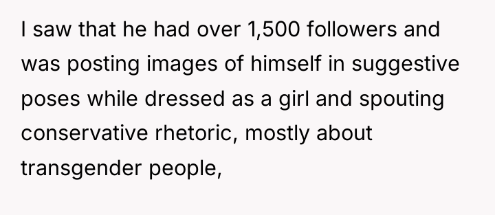 I saw that he had over 1,500 followers and was...