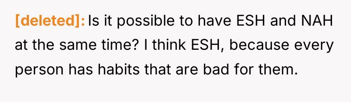 [deleted] Is it possible to have ESH and NAH at...