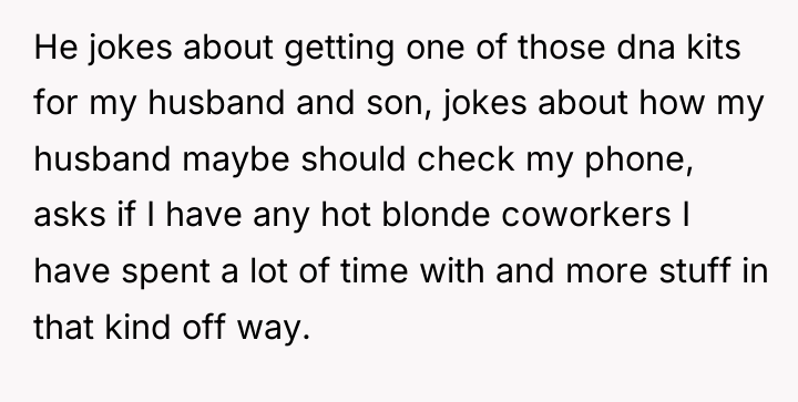 He jokes about getting one of those dna kits for...