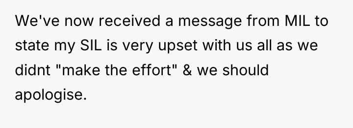 We've now received a message from MIL to state my...