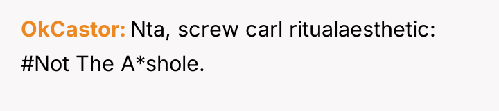 OkCastor Nta, screw carl ritualaesthetic: #Not The A*shole.