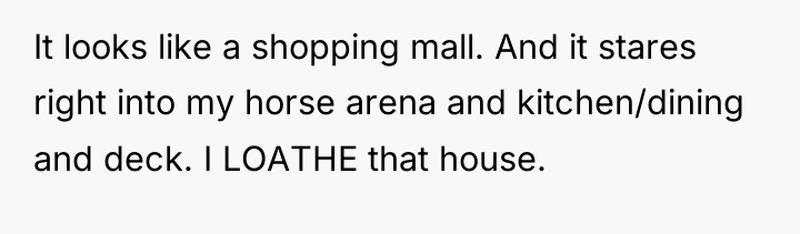 It looks like a shopping mall. And it stares right...