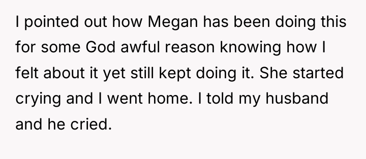 I pointed out how Megan has been doing this for...
