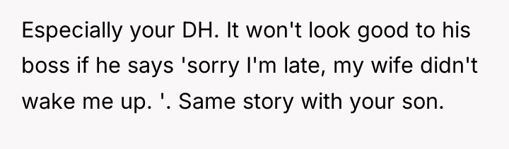 Especially your DH. It won't look good to his boss...