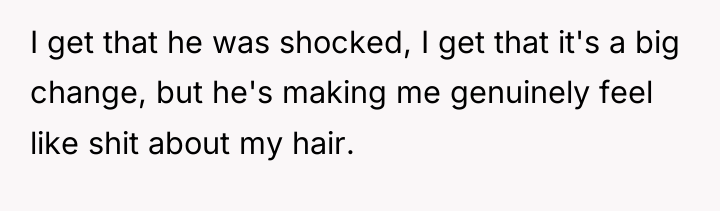 I get that he was shocked, I get that it's...