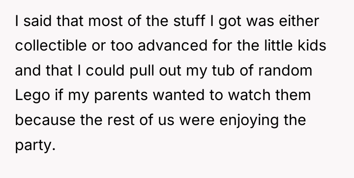 I said that most of the stuff I got was...