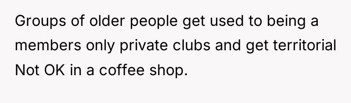 Groups of older people get used to being a members...
