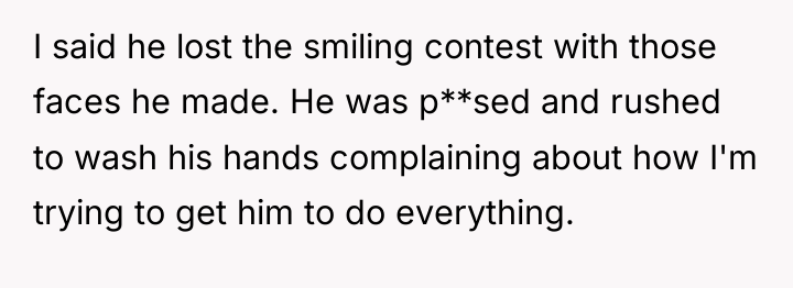 I said he lost the smiling contest with those faces...