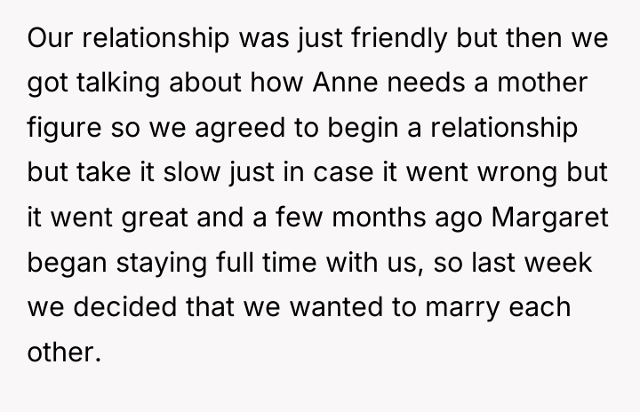 Our relationship was just friendly but then we got talking...