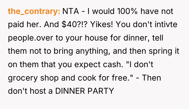 the_contrary NTA - I would 100% have not paid her....