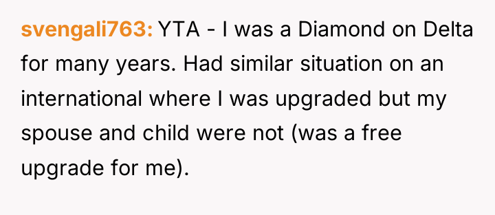 svengali763 YTA - I was a Diamond on Delta for...
