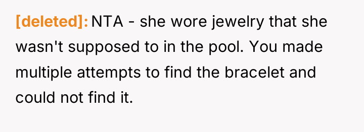 [deleted] NTA - she wore jewelry that she wasn't supposed...